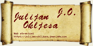 Julijan Oklješa vizit kartica